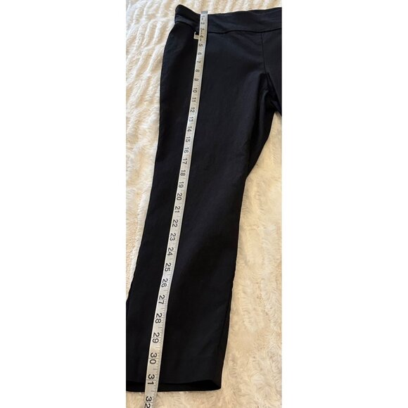 Rafaella Black Mid-Rise Stretch Capri Pants Viscose Nylon Blend Women's Size 10 - Picture 10 of 11